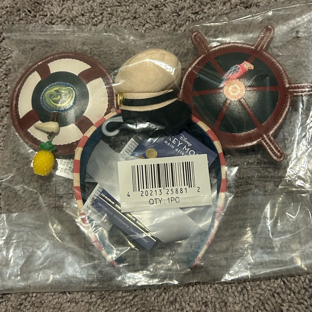 Disney Parks Walt Disney World 50th Jungle Cruise Minnie Mickey Ears Headband